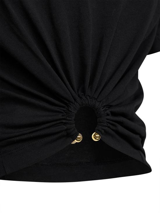 26SS 파코라반 폴로 티셔츠 23AJTO539CO0485P001 BLACK - PACO RABANNE