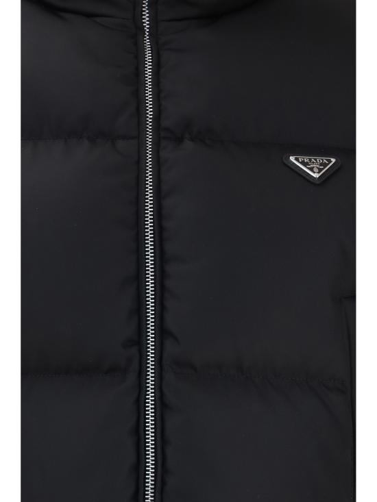 26FW 프라다 크롭 리나일론 다운 재킷 29D056SOOO1WQ8 BLACK - PRADA