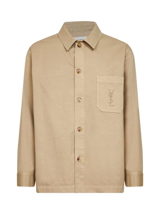 26SS 생로랑 코튼 카산드라 오버셔츠 861004Y04VD8441 BEIGE