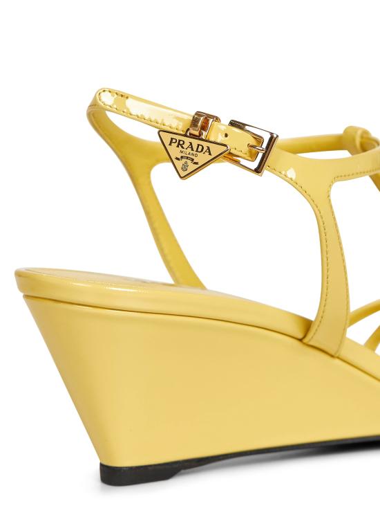 26SS 프라다 페이턴트 레더 샌들 1X383O055069F068X YELLOW - PRADA