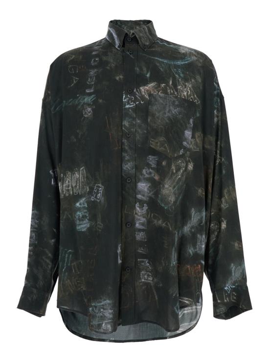 26SS 발렌시아가 셔츠 857811 BLACK