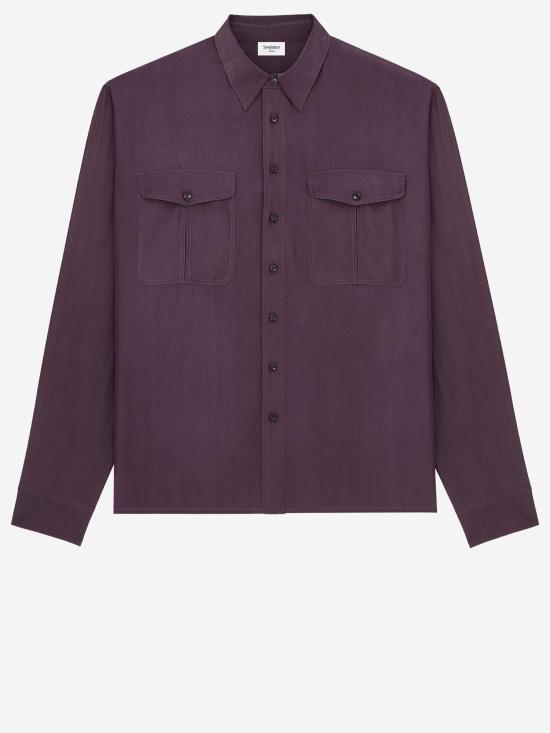 26SS 생로랑 셔츠 854249 PURPLE - SAINT LAURENT