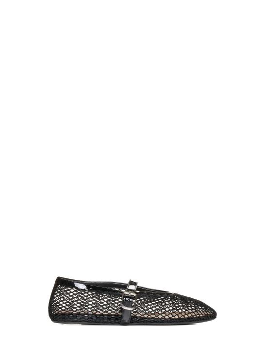 26FW 알라이아 피쉬넷 발레 플랫 AA3A029TK007 999 BLACK
