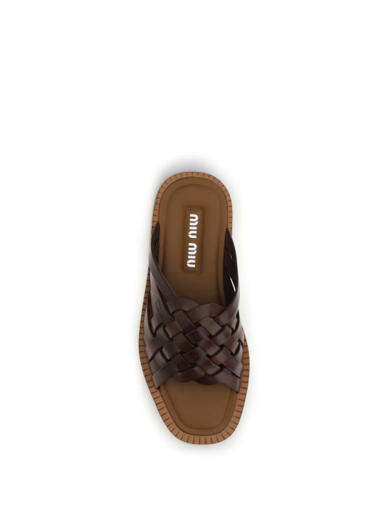 26FW 미우미우 샌들 5XX678FA0153ZN8 BROWN - MIU MIU