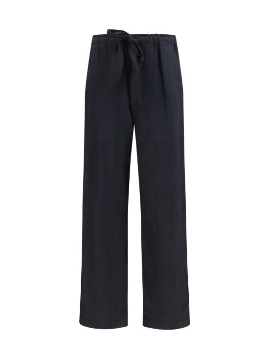 26SS 이자벨마랑에뚜왈 빌나 플로잉 라이트웨이트 텍스쳐드 코튼 팬츠 PA0681FAD1G02E BLACK - ISABEL MARANT ETOILE