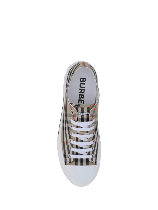 26SS 버버리 빈티지 체크 코튼 스니커즈 8049745 BEIGE