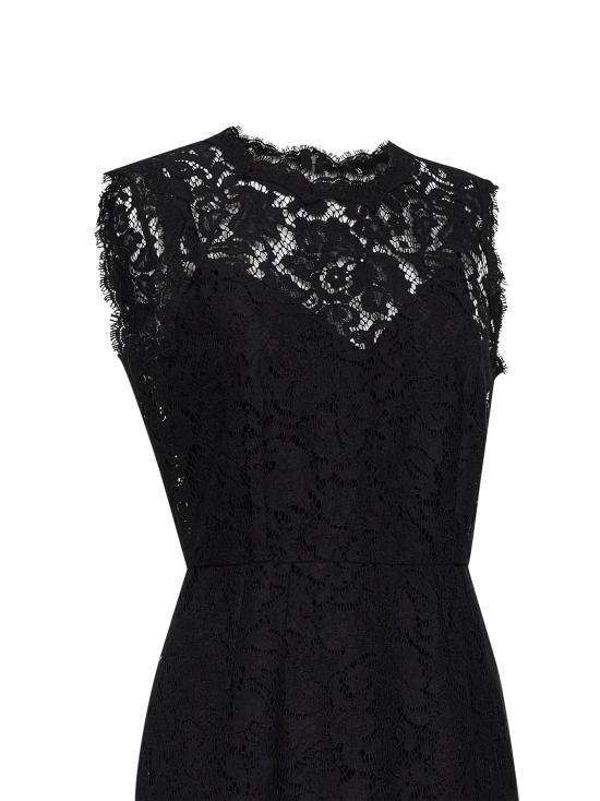 26SS 돌체앤가바나 코르도네토 레이스 드레스 F6H0ZTHLMTBN0000 BLACK - DOLCE & GABBANA
