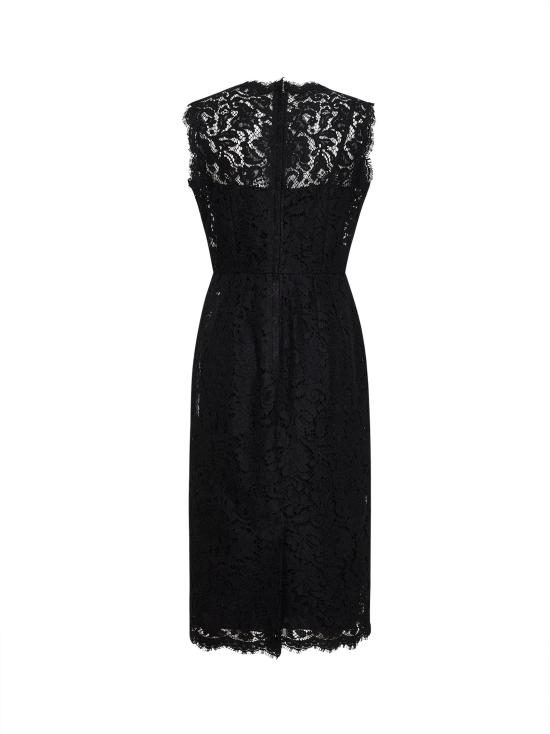 26SS 돌체앤가바나 코르도네토 레이스 드레스 F6H0ZTHLMTBN0000 BLACK - DOLCE & GABBANA