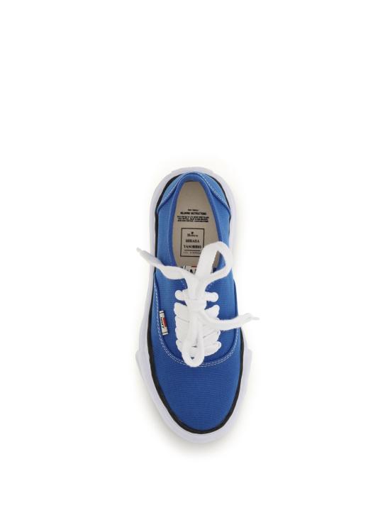 26SS 메종 미하라 야스히로 베이커 OG 솔 캔버스 로우 컷 A02FW704 BLUE - MAISON MIHARA YASUHIRO