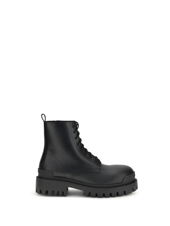 26FW 발렌시아가 스트라이크 집 레더 부츠 844967WA960 BLACK