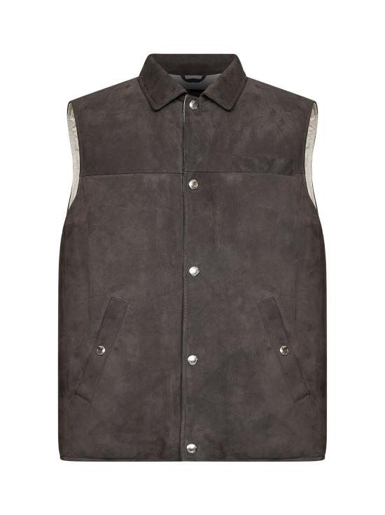 26FW 브루넬로 쿠치넬리 베스트 MPCLF2047 CWD18 GRAY