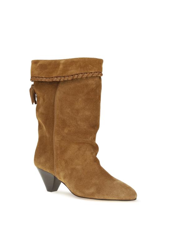 26FW 이자벨마랑 달비 드레이프 스웨이드 카프스킨 레더 부츠 BO0188FBC1A20S COGNAC - ISABEL MARANT