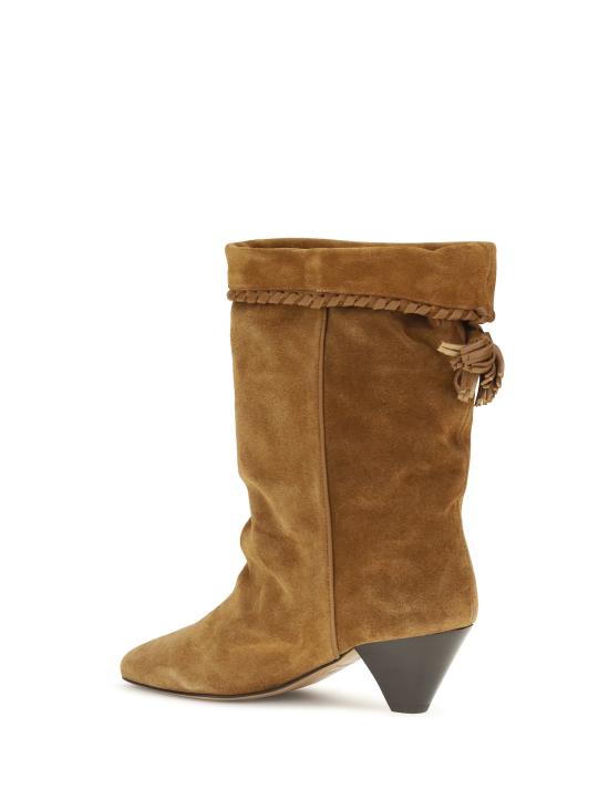 26FW 이자벨마랑 달비 드레이프 스웨이드 카프스킨 레더 부츠 BO0188FBC1A20S COGNAC - ISABEL MARANT