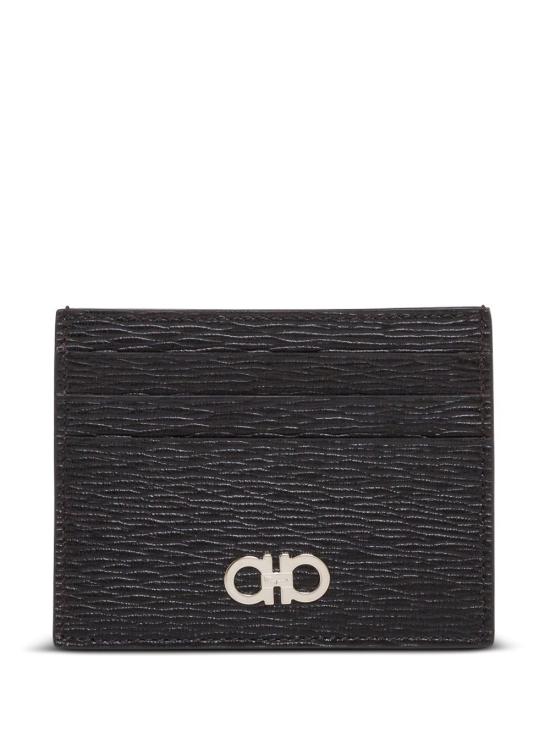 26SS 살바토레 페라가모 간치니 크레딧 카드 홀더 66A302 BLACK - SALVATORE FERRAGAMO