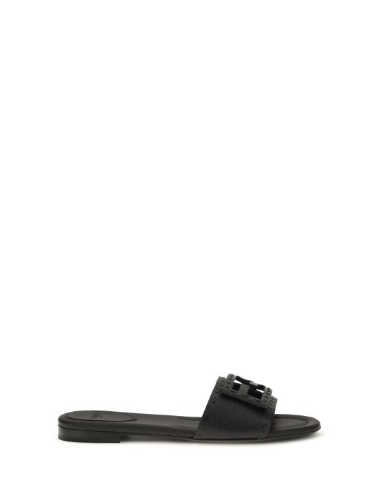 26FW 펜디 바게트 시에나 레더 슬라이드 8R8136AQY2 BLACK - FENDI