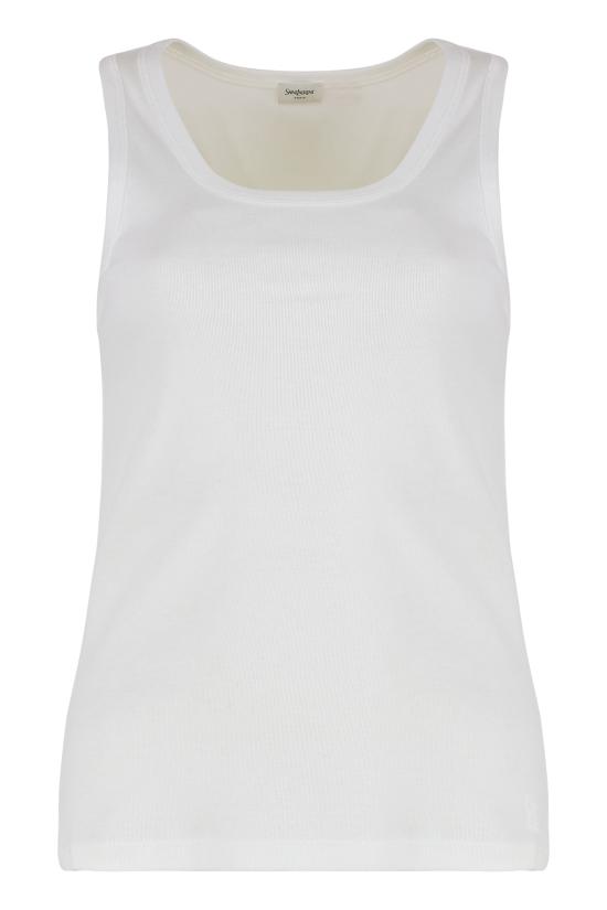  생로랑 민소매 티셔츠 824583 WHITE