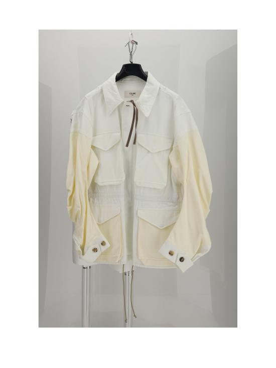 26FW 셀린느 코튼 새틴 파카 RM06W900T WHITE - CELINE