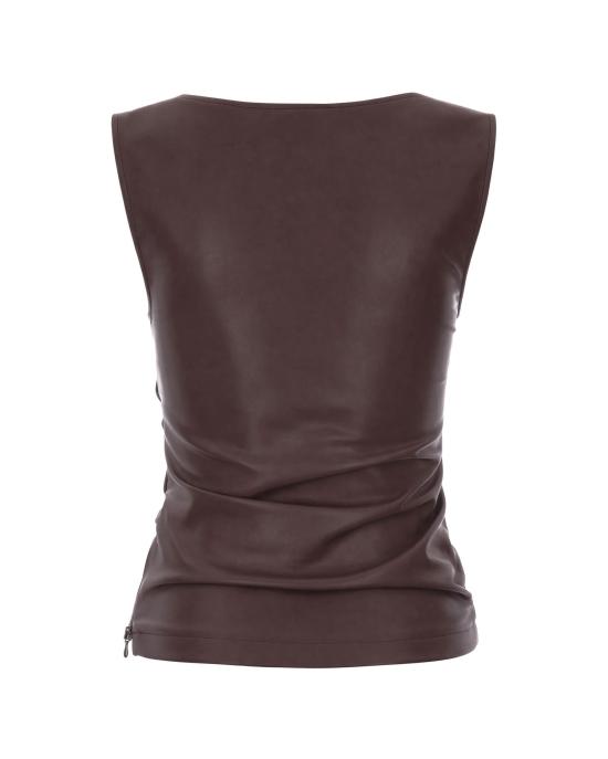 26FW 파트리지아페페 민소매 티셔츠 8C0113 BROWN - PATRIZIA PEPE