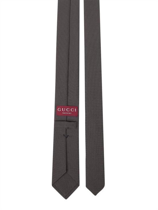 26SS 구찌 크레프 텍스쳐 실크 넥타이 8495074NAAJ2000 BROWN - GUCCI