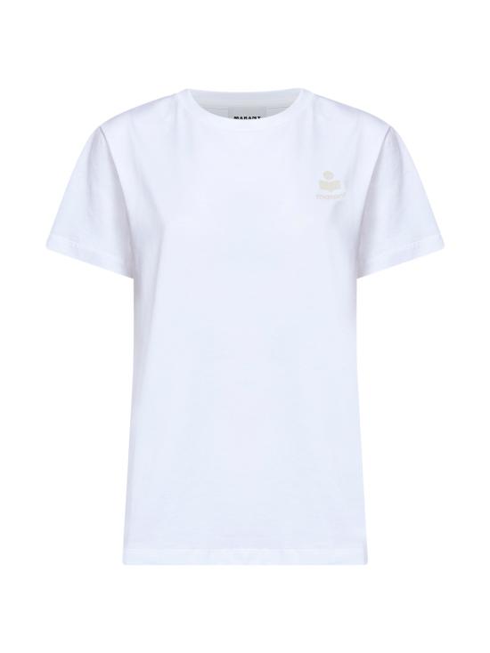 26FW 이자벨마랑에뚜왈 애비 로고 코튼 티셔츠 TS0070FAA1N98E20WH WHITE