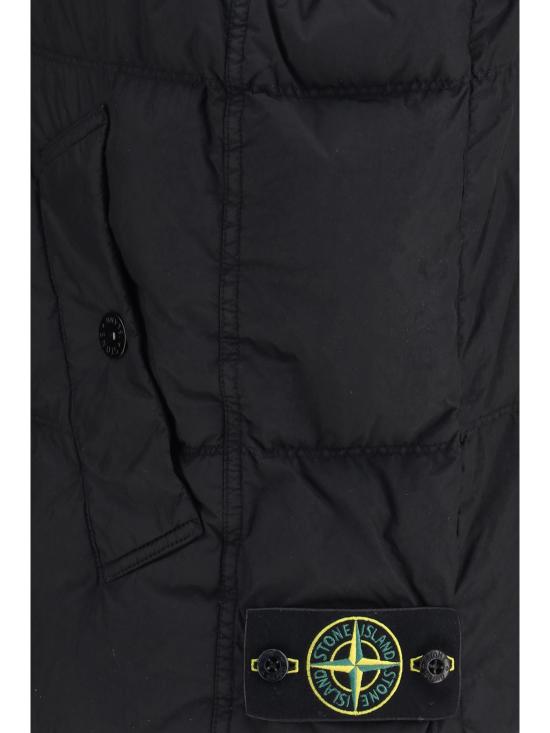26FW 스톤 아일랜드 퀼팅 로고 패치 패딩 베스트 L2S15G100010S0A23 BLACK - STONE ISLAND