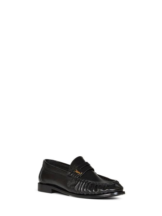26FW 생로랑 소프트 샤이니 레더 로퍼 818908AA00K1000 BLACK - SAINT LAURENT