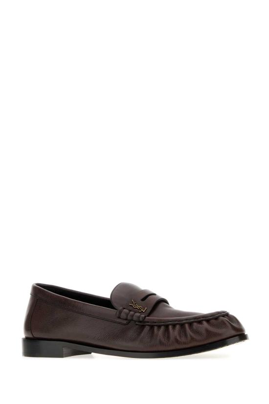 26FW 생로랑 매트 레더 서플 르 로퍼 83947125VAA 2128 Brown - SAINT LAURENT