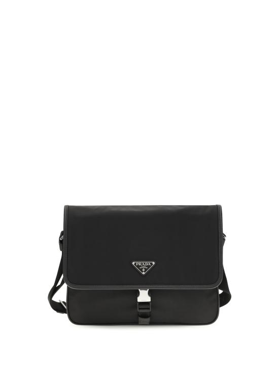 26FW 프라다 리나일론 사피아노 레더 숄더백 2VD087VOOO2DMH BLACK - PRADA