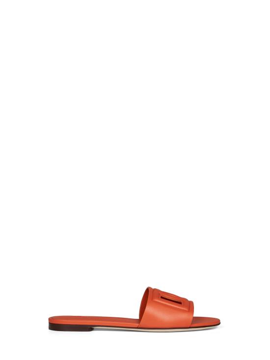 26FW 돌체앤가바나 DG 로고 카프스킨 슬리퍼 CQ0436AY32980244 ORANGE