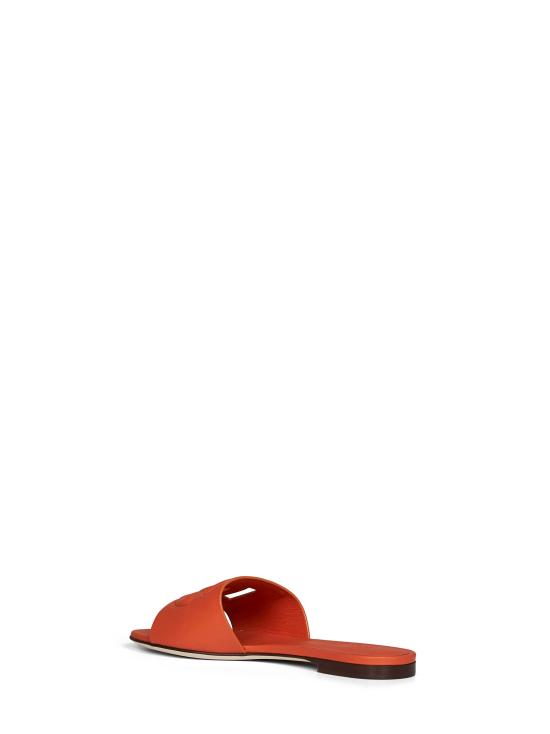 26FW 돌체앤가바나 DG 로고 카프스킨 슬리퍼 CQ0436AY32980244 ORANGE - DOLCE & GABBANA