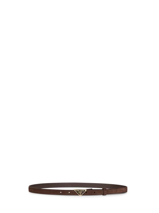  프라다 사피아노 트라이앵글 로고 벨트 1CC621054F0003 BROWN