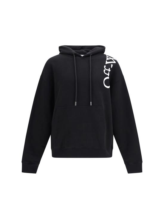 26FW 오프화이트 후드 티셔츠 OMBB085F26FLE00O00 BLACK - OFF WHITE
