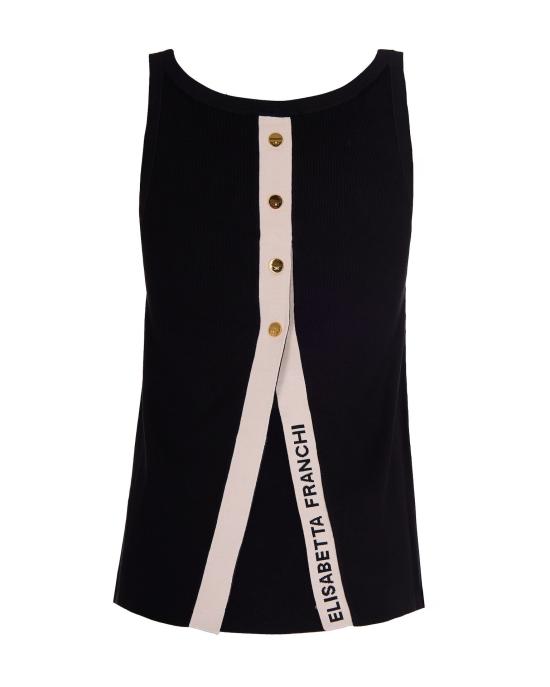 26SS 엘리자베타프랜치 민소매 티셔츠 TK72S61E2 BLACK - ELISABETTA FRANCHI