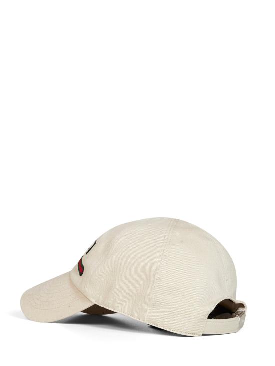 26FW 구찌 인터로킹 G 웹 자수 베이스볼 캡 8757364HBKH9779 BEIGE - GUCCI