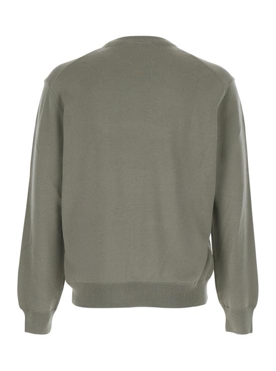 25FW 메종키츠네 폭스 헤드 메리노 레귤러 스웨터 PM00801KT1181 GREEN - MAISON KITSUNE
