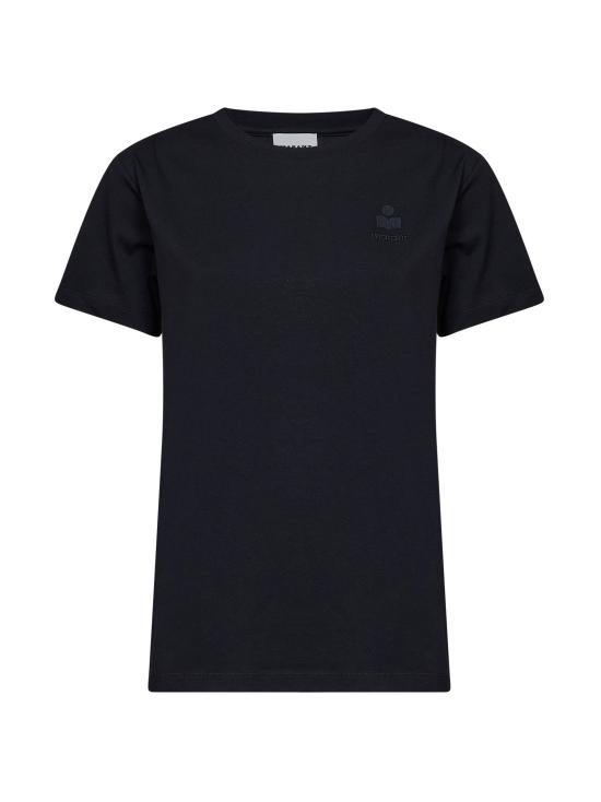 26FW 이자벨마랑에뚜왈 애비 로고 코튼 티셔츠 TS0070FAA1N98E01BK BLACK