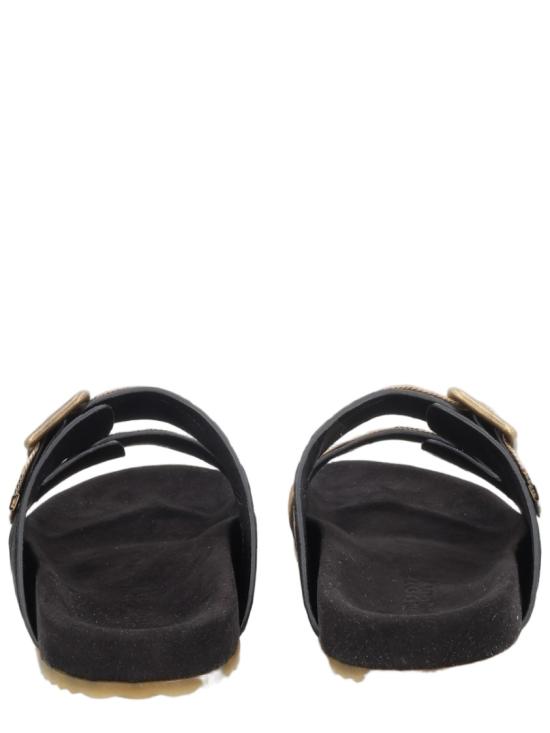 26SS 버버리 체크 스웨이드 얼친 샌들 8118890 A1189 Black - BURBERRY