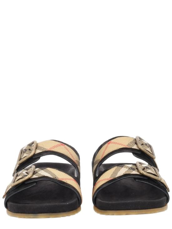 26SS 버버리 체크 스웨이드 얼친 샌들 8118890 A1189 Black