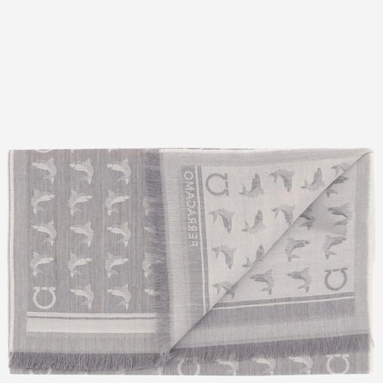 26FW 살바토레 페라가모 머플러/스카프 520184 GRAY - SALVATORE FERRAGAMO