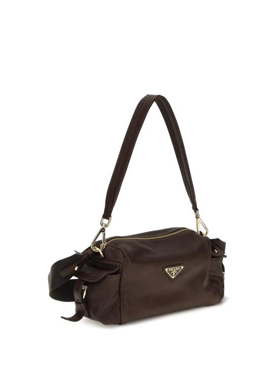 26FW 프라다 익스플로어 스몰 리나일론 및 가죽 숄더백 1BH232VNOO2DX8 BROWN - PRADA