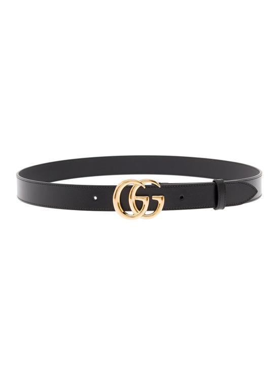 26SS 구찌 GG 마몽 씬 벨트 414516 BLACK - GUCCI
