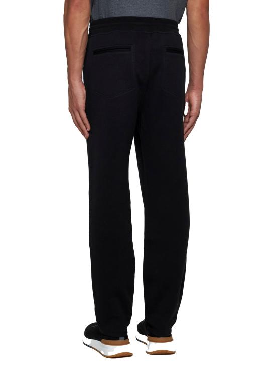 26FW 브루넬로 쿠치넬리 코튼 블렌드 트레이닝 팬츠 MM8313243G C101 BLACK - BRUNELLO CUCINELLI