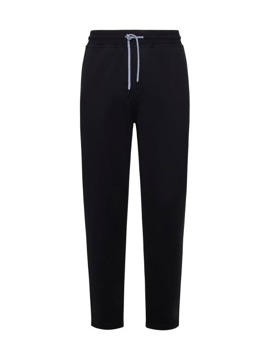 26FW 브루넬로 쿠치넬리 코튼 블렌드 트레이닝 팬츠 MM8313243G C101 BLACK