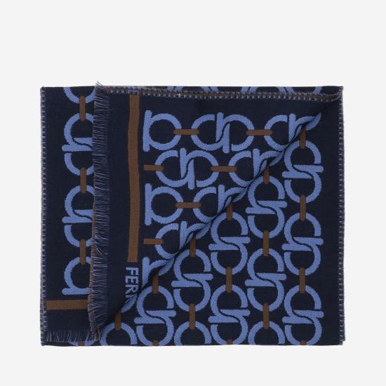 26FW 살바토레 페라가모 머플러/스카프 520189 NAVY - SALVATORE FERRAGAMO