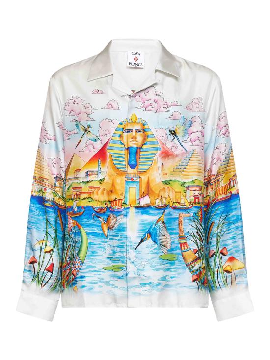 26FW 카사블랑카 셔츠 MPF26SH00602 EGYPTASITWAS WHITE
