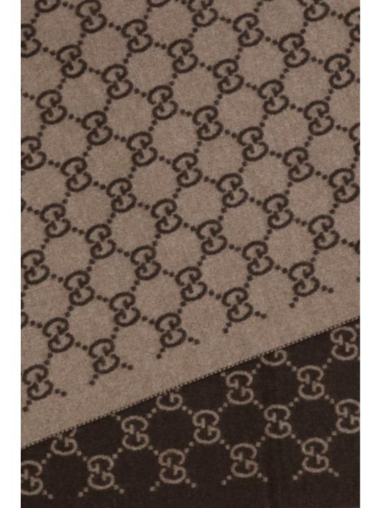 26FW 구찌 GG 캐시미어 스카프 8123174GABX BROWN - GUCCI