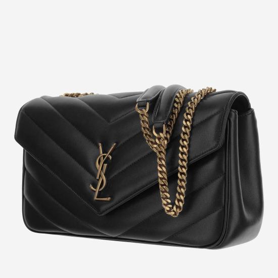 25FW 생로랑 루루 미디엄 플랩 크로스백 801439 BLACK - SAINT LAURENT