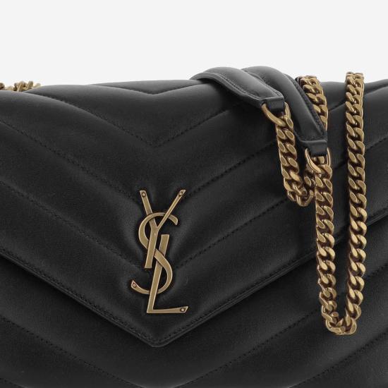 25FW 생로랑 루루 미디엄 플랩 크로스백 801439 BLACK - SAINT LAURENT