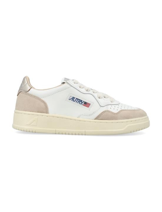 26FW 오트리 메달리스트 로우 레더 스니커즈 AULWLS75 WG WHITE GOLD