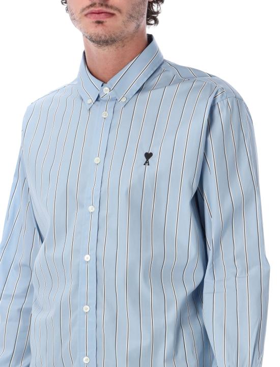 26FW 아미 긴팔 셔츠 USH878CO0249 A232 LIGHTT BLUE WHITE - AMI